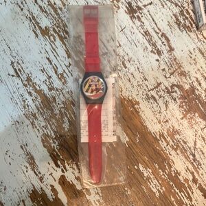 Red Swatch Watch
